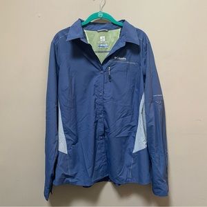Columbia Titanium XL hiking shirt long sleeve blue